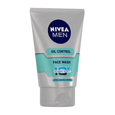 NIVEA Men Shower Gel, Active Clean Body Wash, Men, 250ml And NIVEA Men Face Wash, Oil Control, 10x Vitamin C, 100g